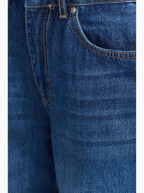 Jeans de ganga de cintura subida e perna larga e larga dilvin - Kiabi Jeans de ganga de cintura subida e perna larga e larga dilvin - Kiabi