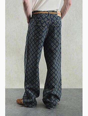 Jeans de ganga estampados de corte baggy giesto