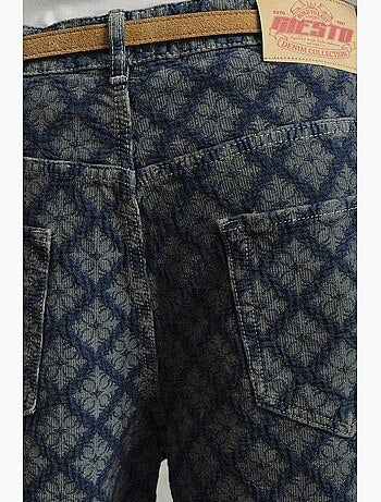 Jeans de ganga estampados de corte baggy giesto