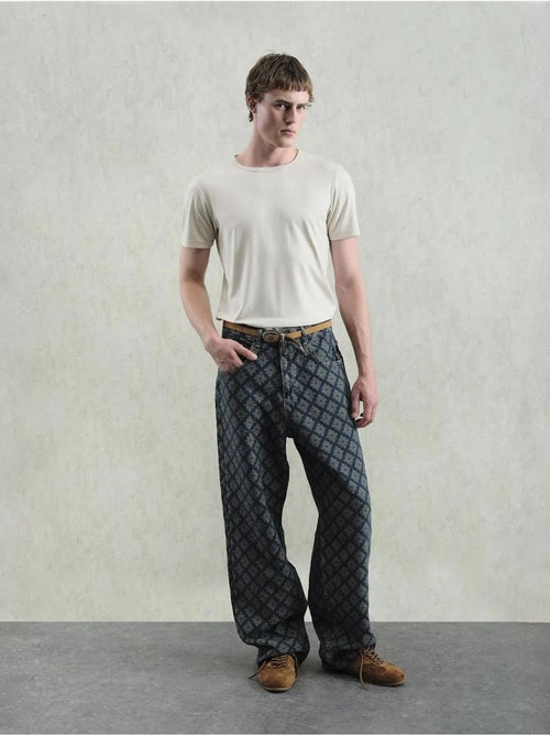 Jeans de ganga estampados de corte baggy giesto - Kiabi
