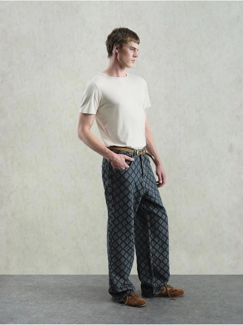 Jeans de ganga estampados de corte baggy giesto - Kiabi