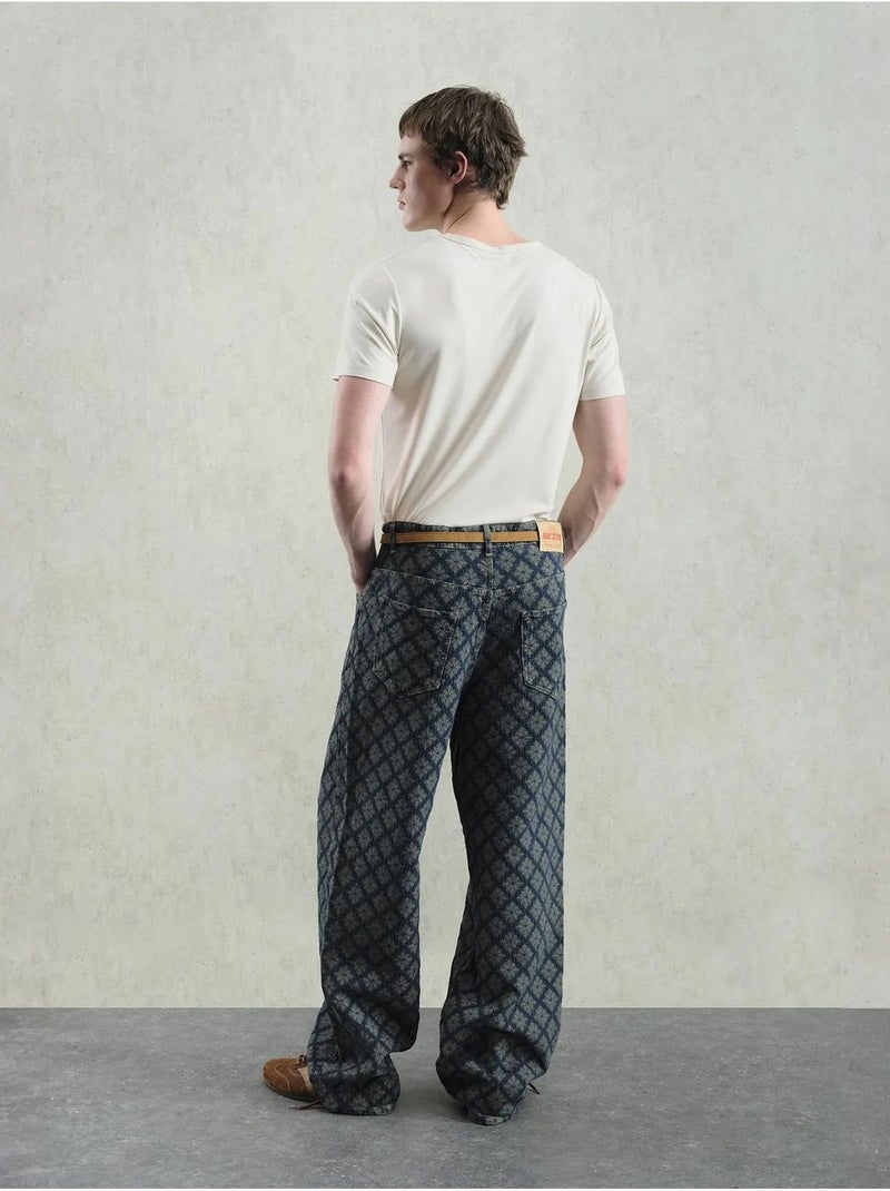 Jeans de ganga estampados de corte baggy giesto Azul-marinho - Kiabi
