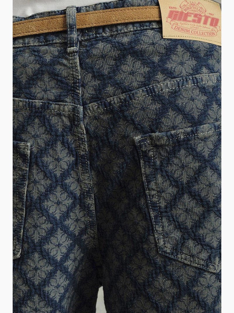 Jeans de ganga estampados de corte baggy giesto Azul-marinho - Kiabi