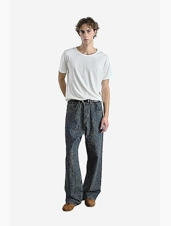 Jeans de ganga texturizada de corte baggy giesto