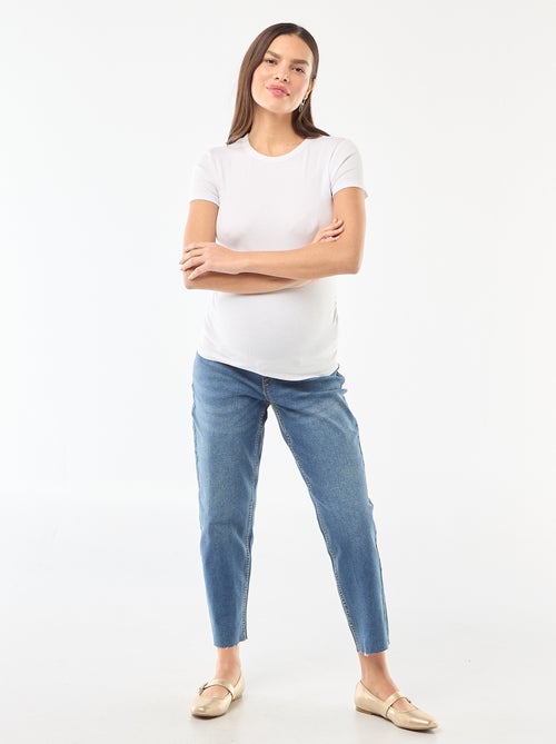 Jeans de maternidade corte mom - Kiabi