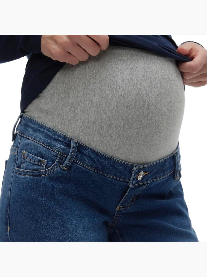 Jeans de Maternidade Vero Moda com Faixa de Suporte Azul para Mulher Azul - Kiabi