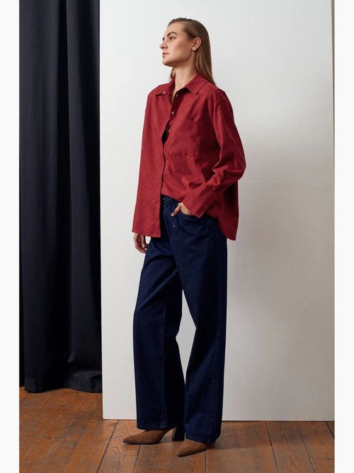 Jeans de mulher de cintura média e perna reta dilvin - Kiabi Jeans de mulher de cintura média e perna reta dilvin - Kiabi