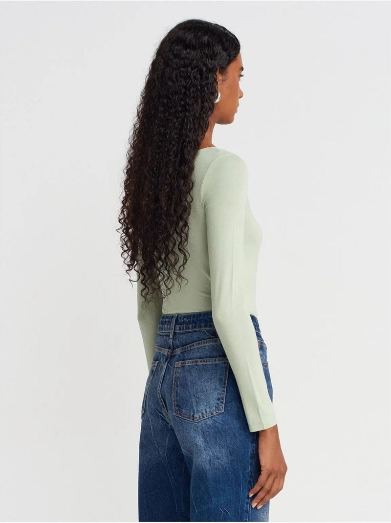 Jeans de mulher de cintura subida e perna reta dilvin Azul-safira - Kiabi
