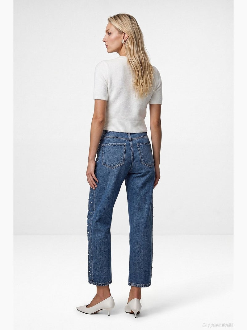 Jeans de mulher dilvin Azul-safira - Kiabi