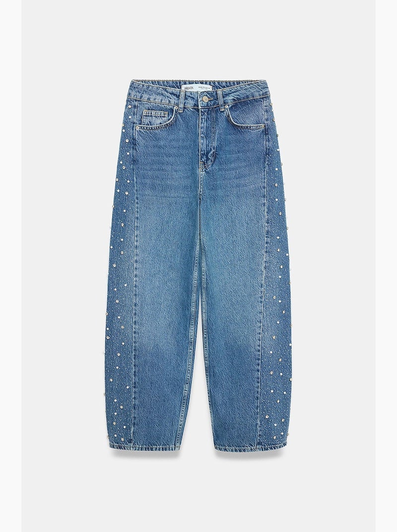 Jeans de mulher dilvin Azul-safira - Kiabi
