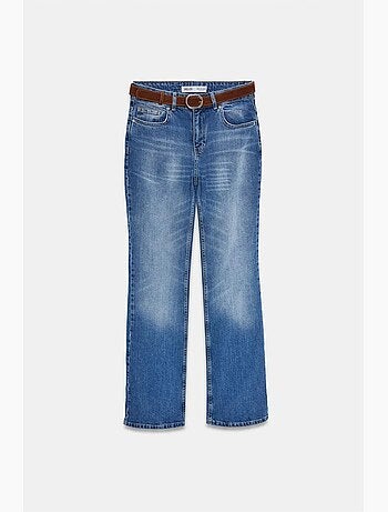 Jeans de perna reta de cintura baixa dilvin