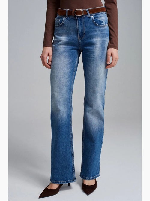 Jeans de perna reta de cintura baixa dilvin - Kiabi