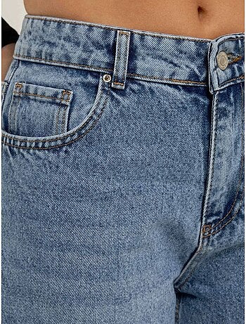 Jeans de perna reta de cintura média hiccup