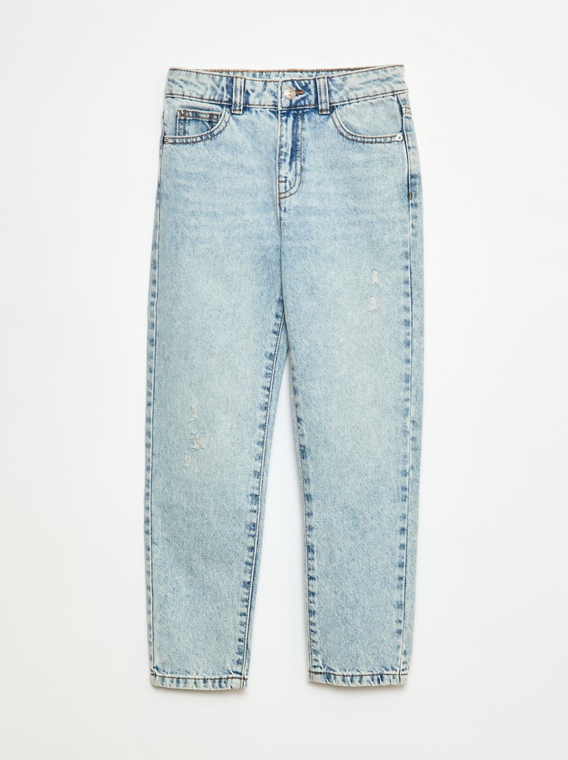 Jeans direitos com abrasões fantasia Azul - Kiabi