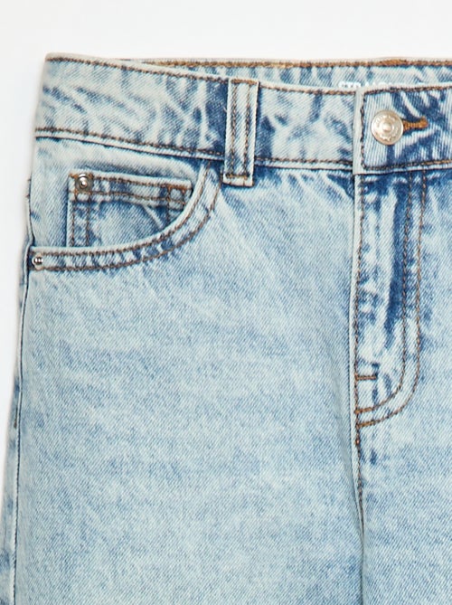 Jeans direitos com abrasões fantasia - Kiabi