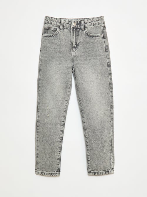 Jeans direitos com abrasões fantasia - Kiabi