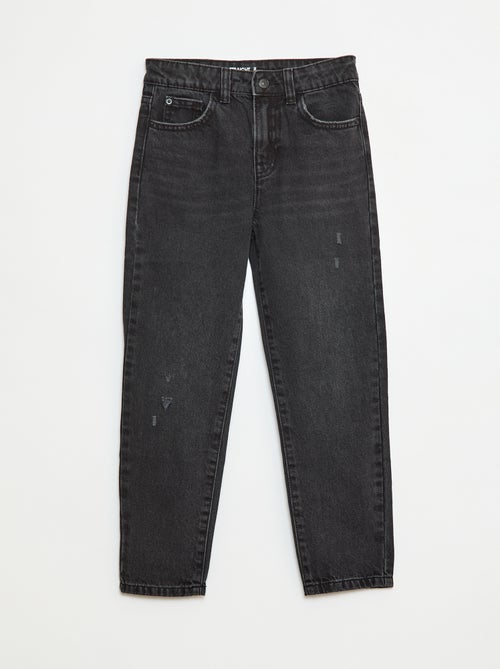 Jeans direitos com abrasões fantasia - Kiabi