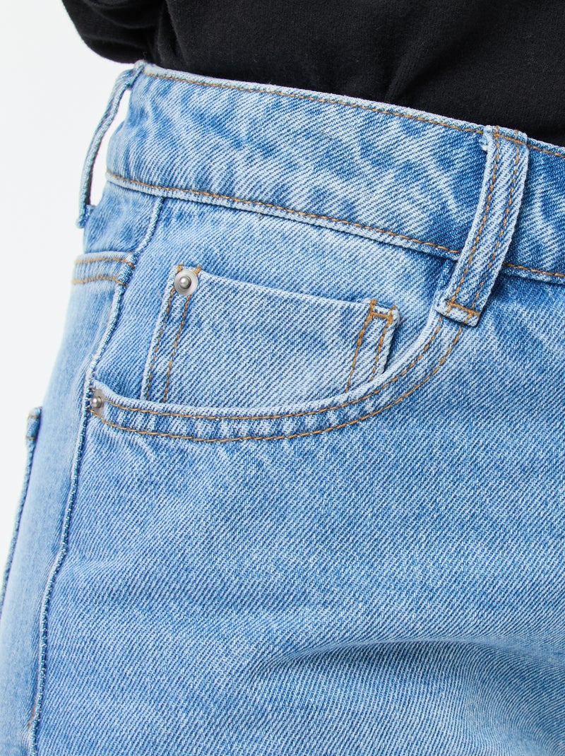 Jeans direitos de cintura subida - L32 Azul - Kiabi