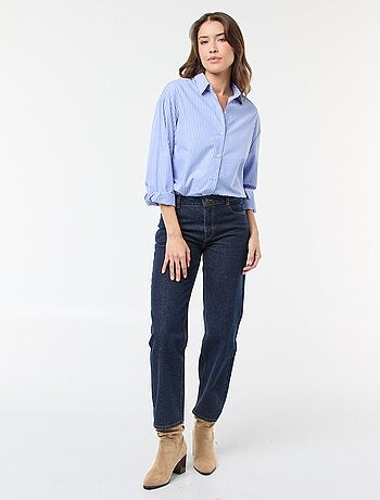 Jeans direitos de cintura subida - L32