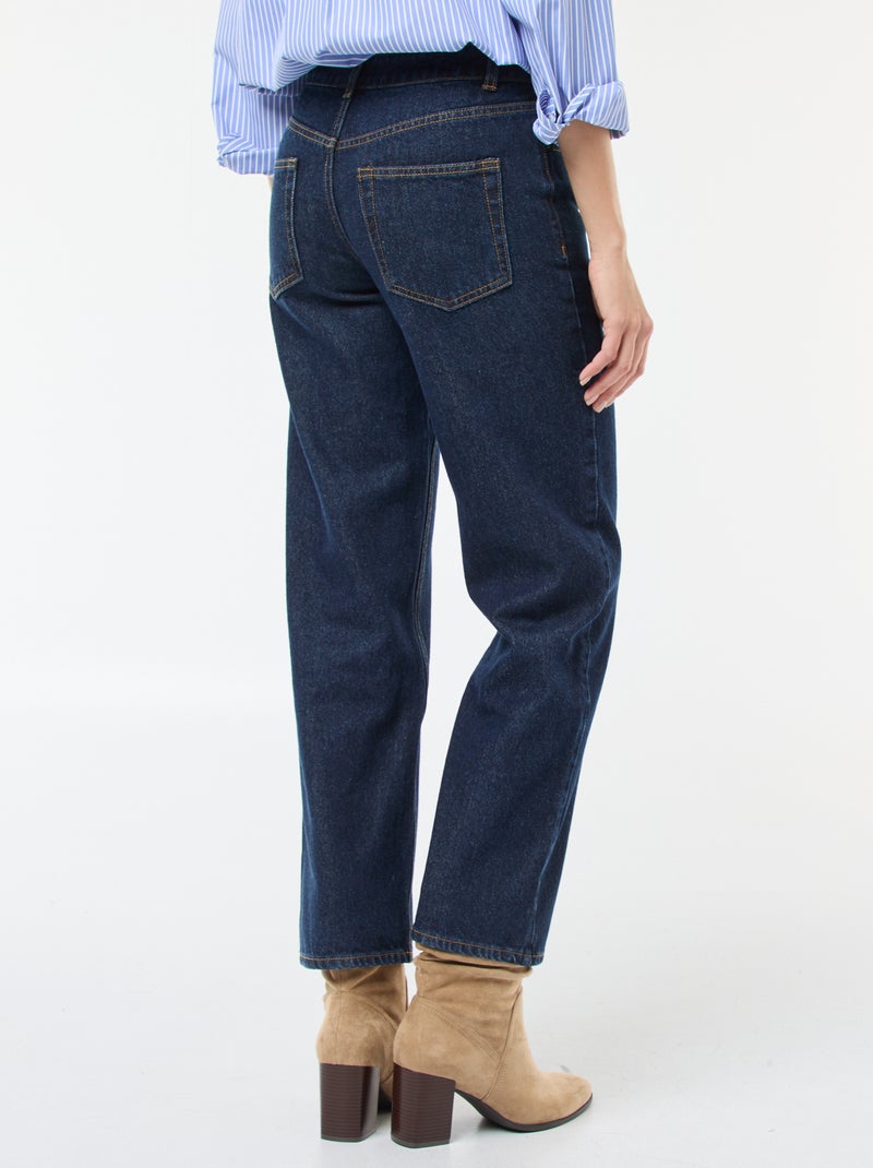 Jeans direitos de cintura subida - L32 Azul - Kiabi