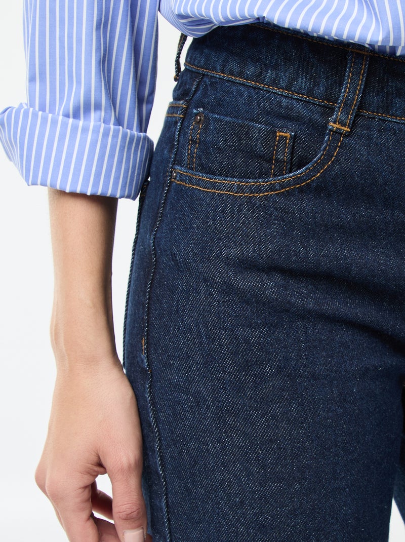 Jeans direitos de cintura subida - L32 Azul - Kiabi