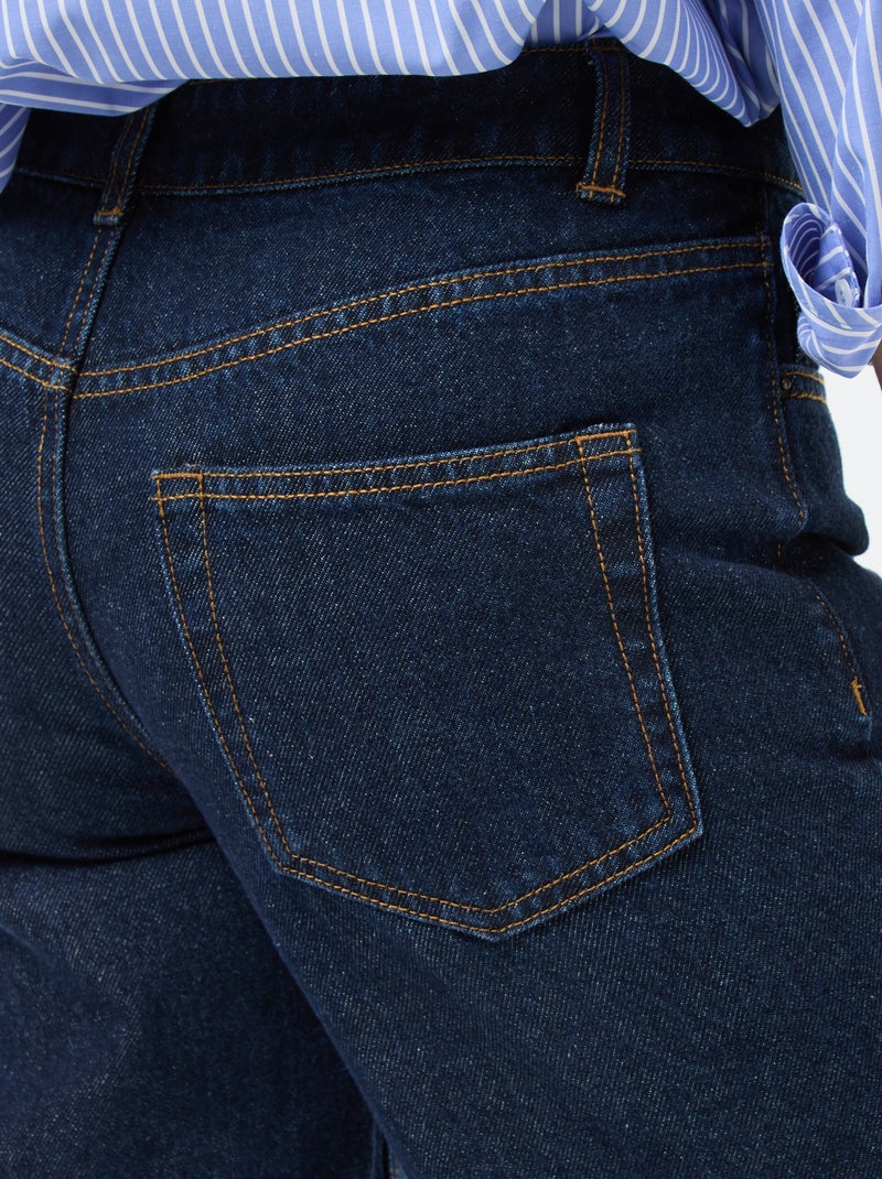 Jeans direitos de cintura subida - L32 Azul - Kiabi