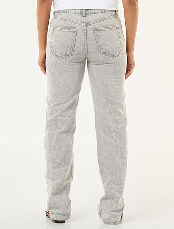 Jeans direitos de cintura subida - L32