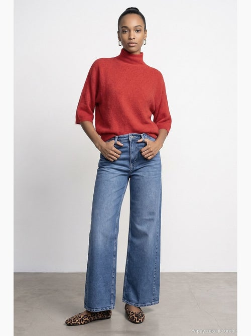 Jeans feminino de perna reta dilvin - Kiabi Jeans feminino de perna reta dilvin - Kiabi