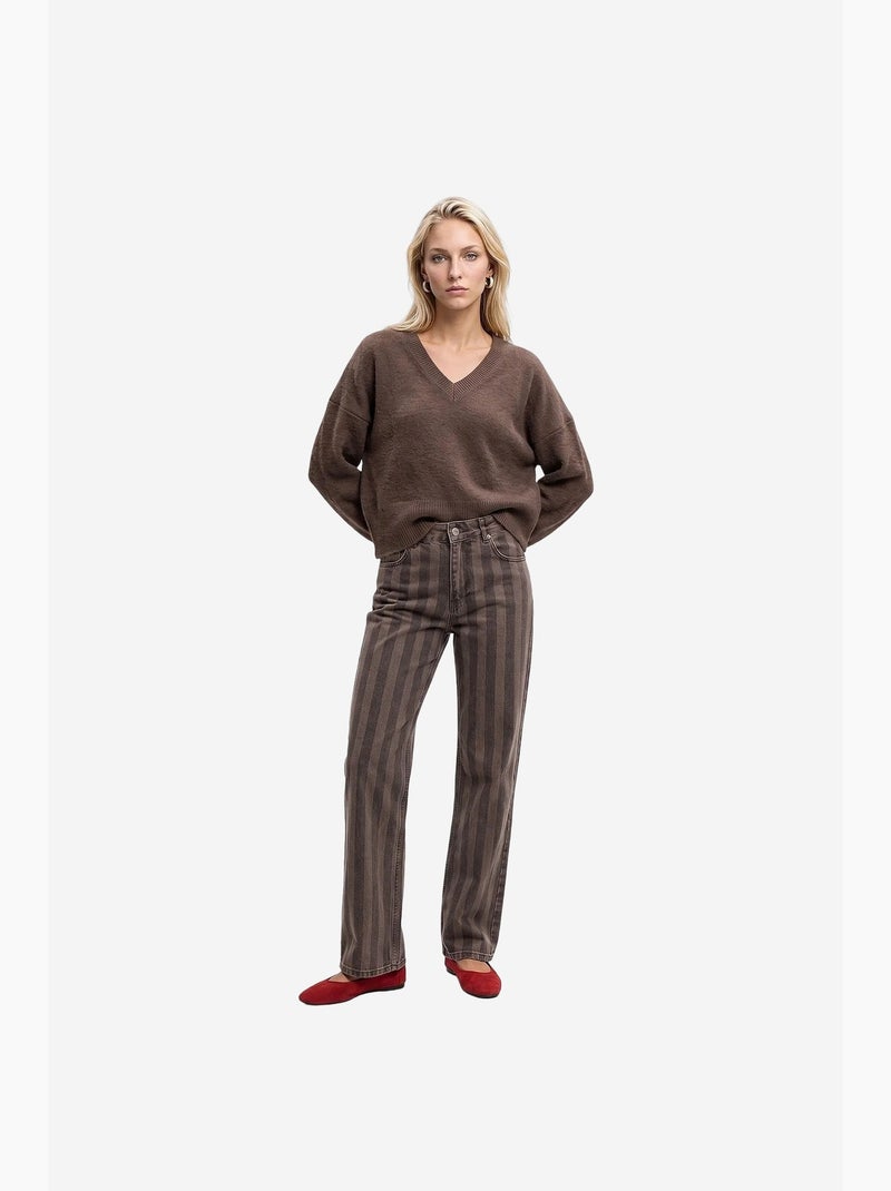 Jeans feminino dilvin Castanho - Kiabi