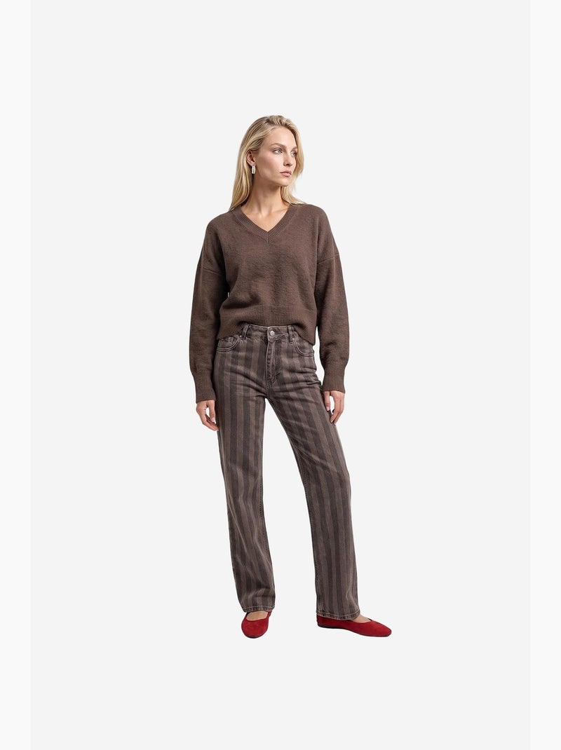 Jeans feminino dilvin Castanho - Kiabi
