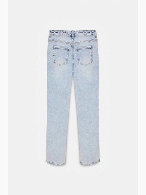 Jeans femininos de cintura alta e perna reta dilvin - Kiabi