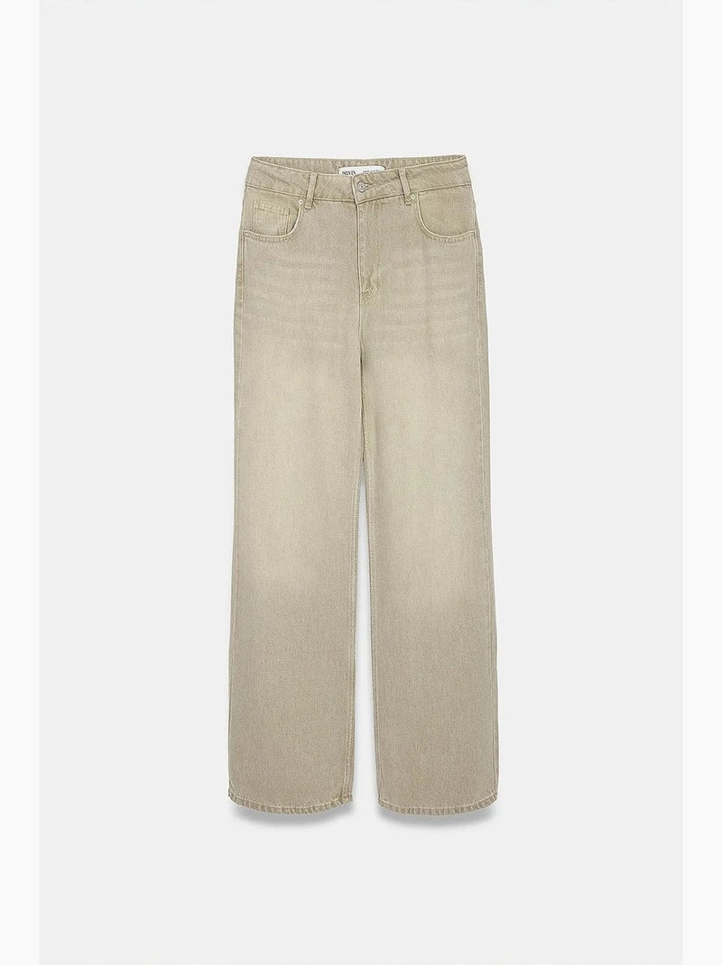 Jeans femininos dilvin Areia - Kiabi