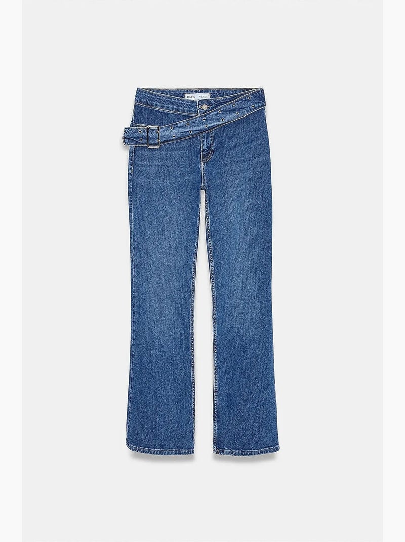 Jeans femininos dilvin Azul-safira - Kiabi