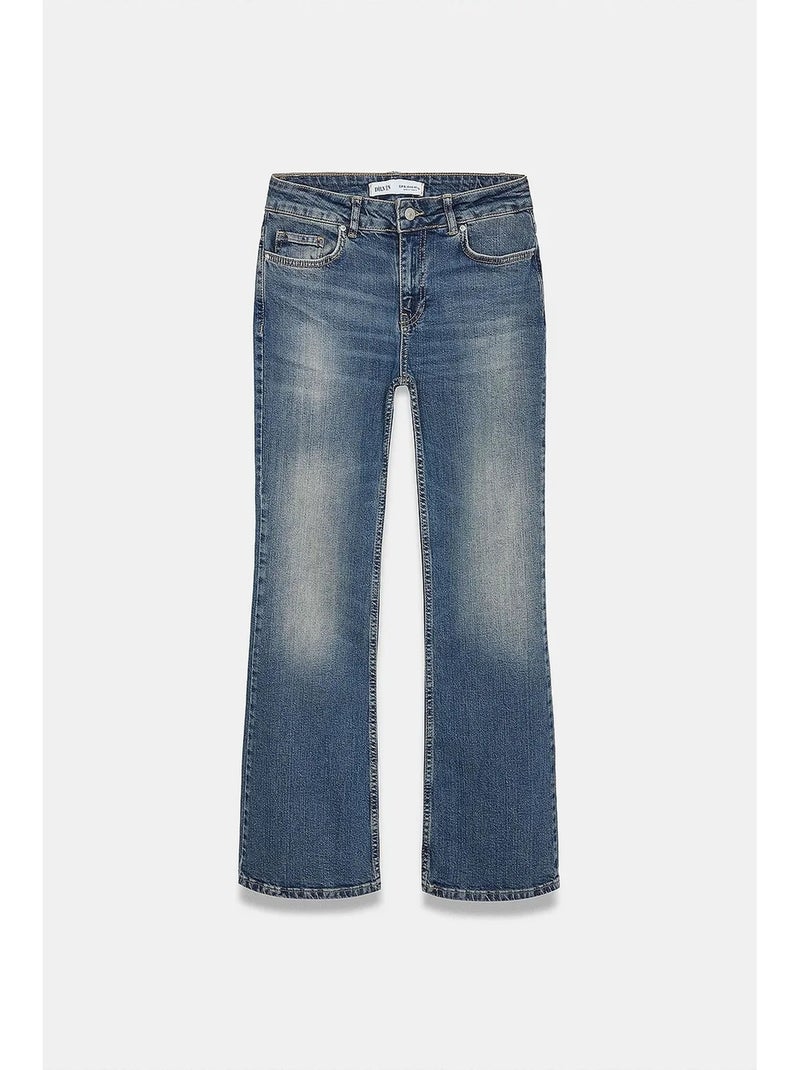 Jeans femininos dilvin Azul-safira - Kiabi