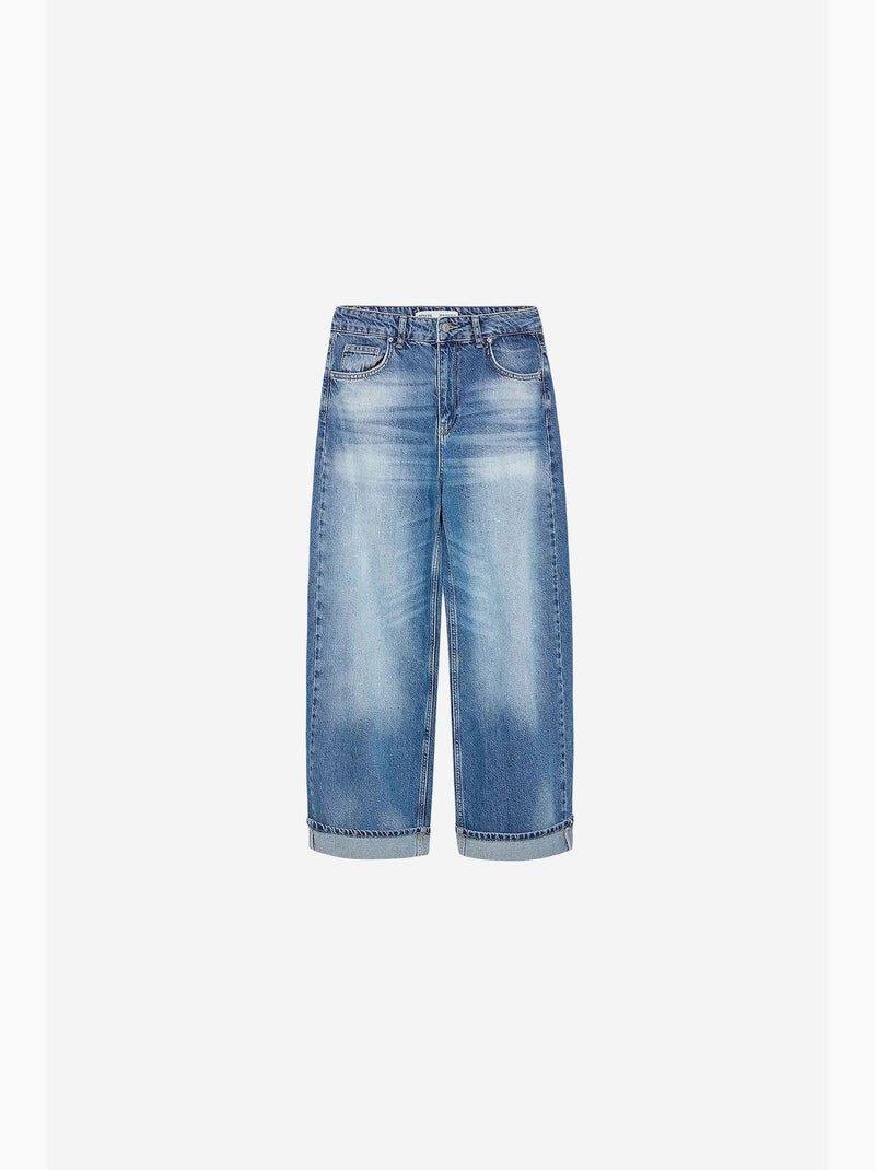 Jeans femininos dilvin Azul-safira - Kiabi