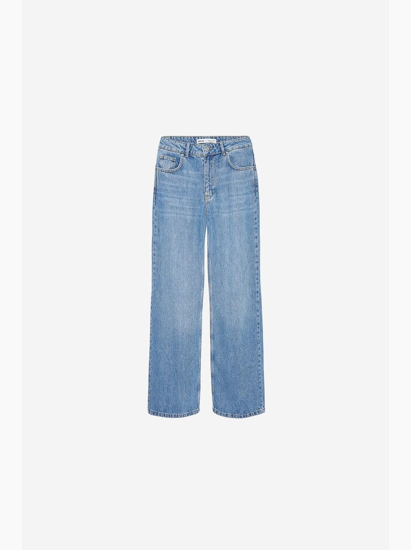Jeans femininos dilvin Azul-safira - Kiabi