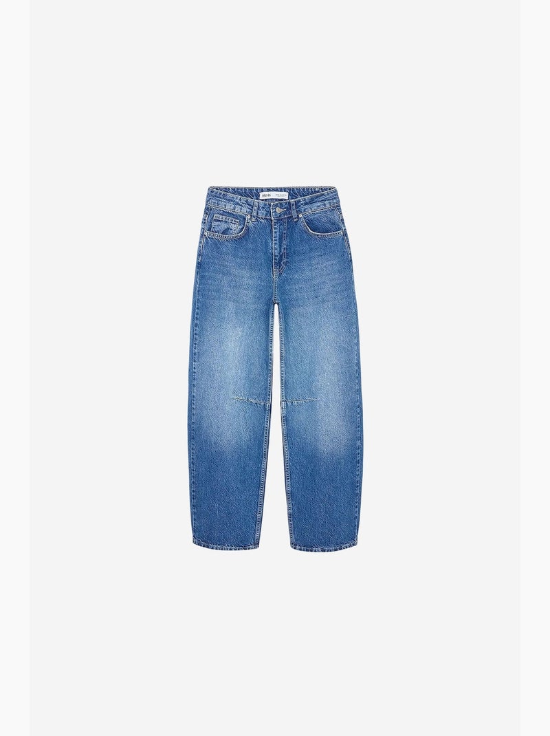 Jeans femininos dilvin Azul-safira - Kiabi