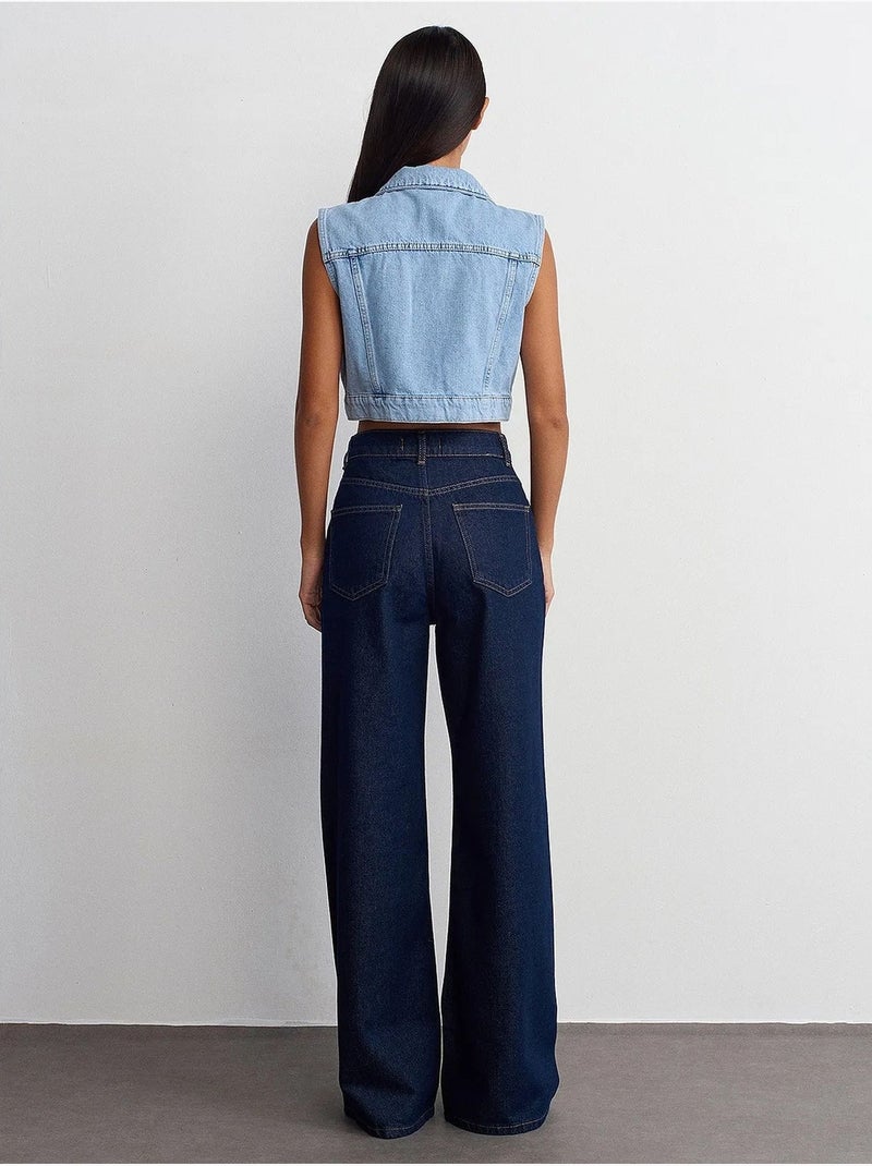 Jeans femininos dilvin Azul-ultramar - Kiabi