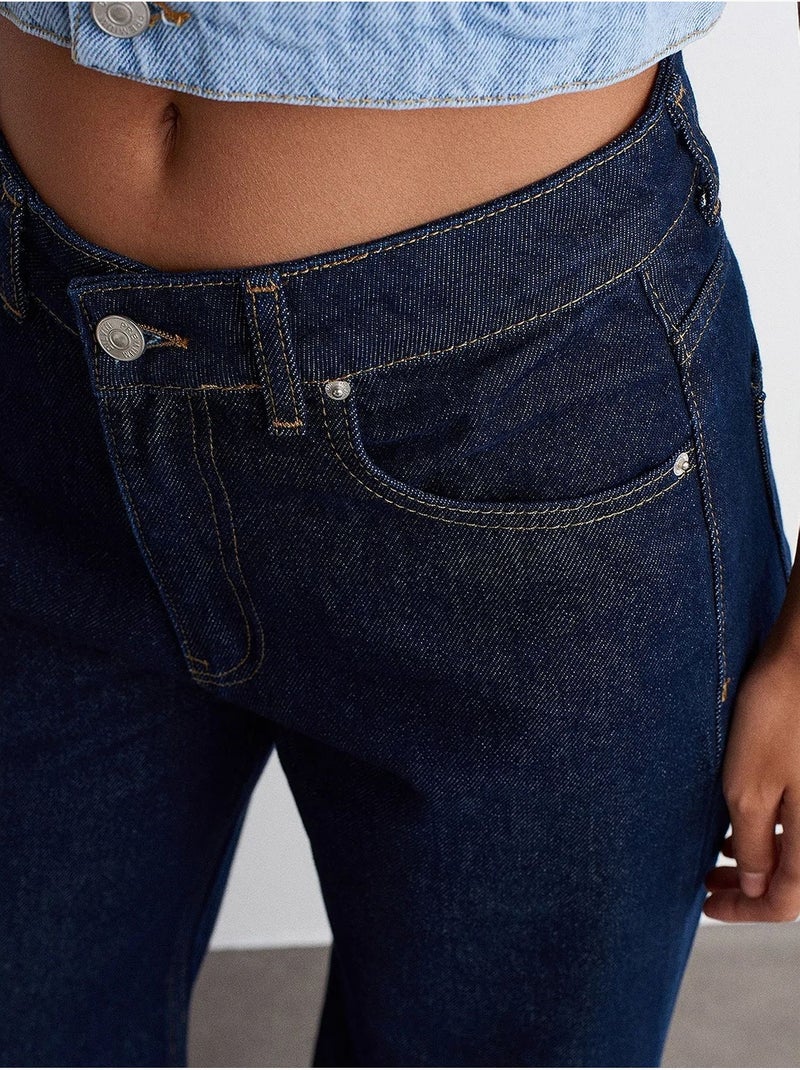 Jeans femininos dilvin Azul-ultramar - Kiabi