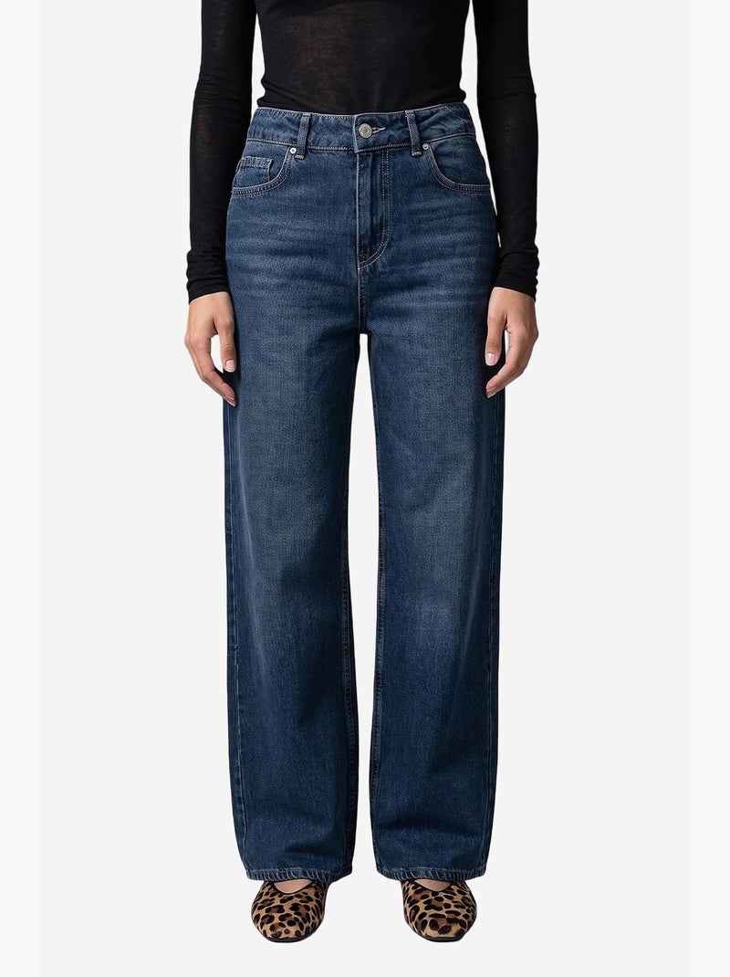 Jeans femininos dilvin Azul-ultramar - Kiabi