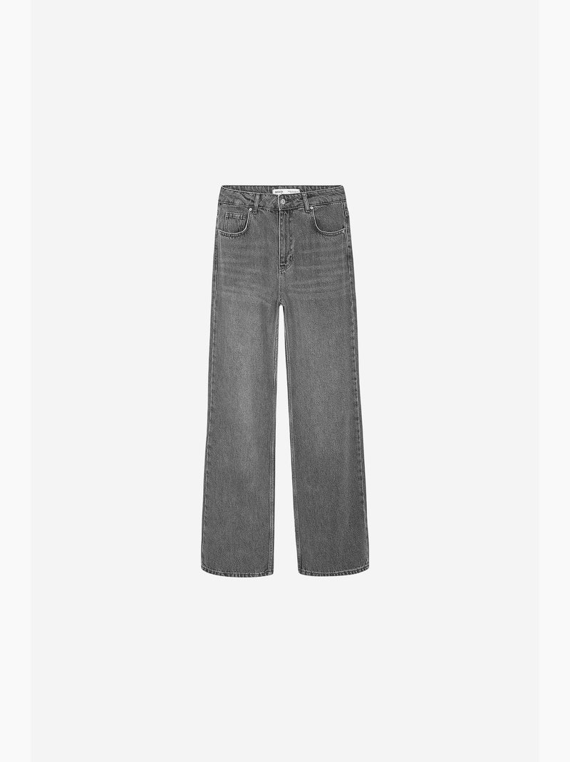 Jeans femininos dilvin Cinza-preto - Kiabi