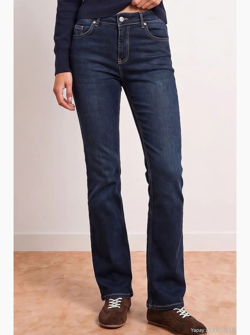 Jeans femininos dilvin Índigo - Kiabi