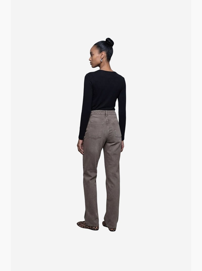 Jeans femininos dilvin Toupe - Kiabi