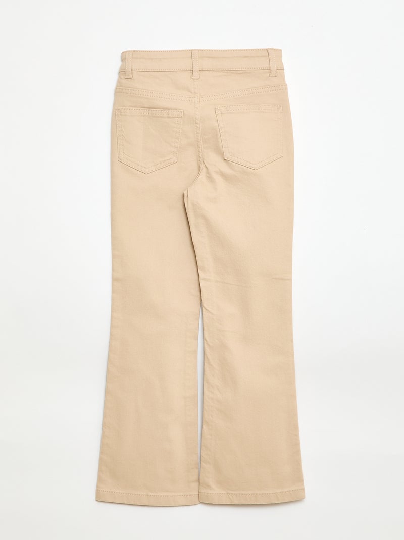 Jeans flare clássicos Bege - Kiabi