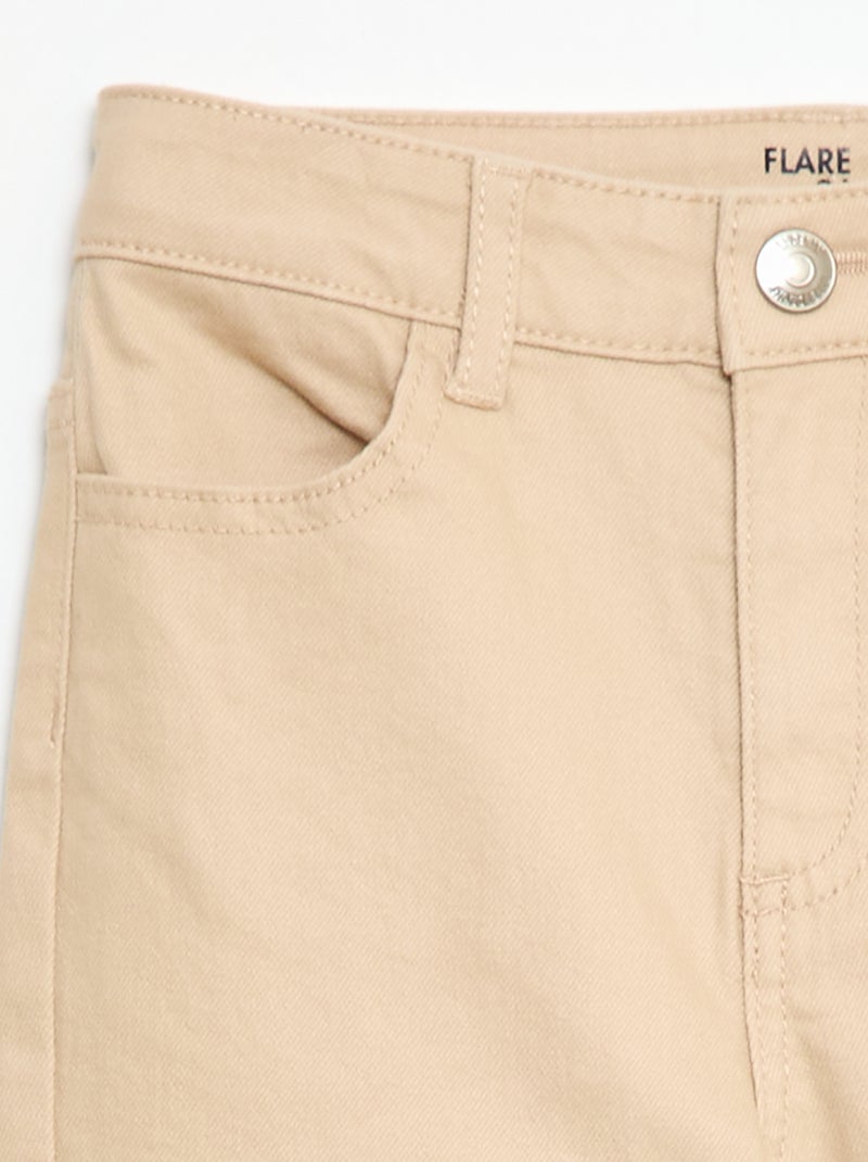 Jeans flare clássicos Bege - Kiabi