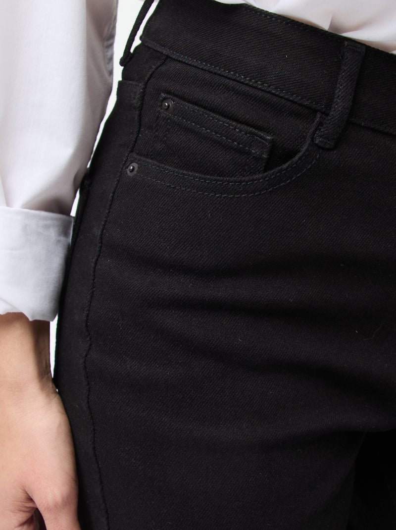 Jeans flare/bootcut de cintura subida Preto - Kiabi