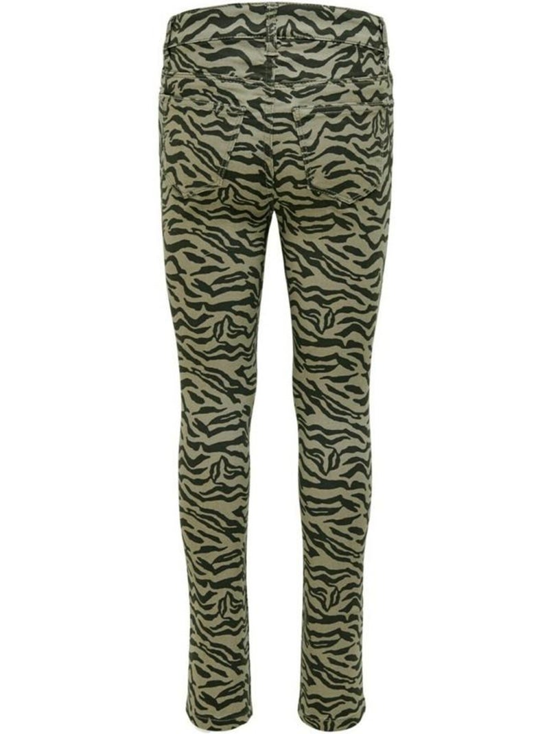 Jeans Kaki para Menina Kids Only Nine Verde cáqui claro - Kiabi