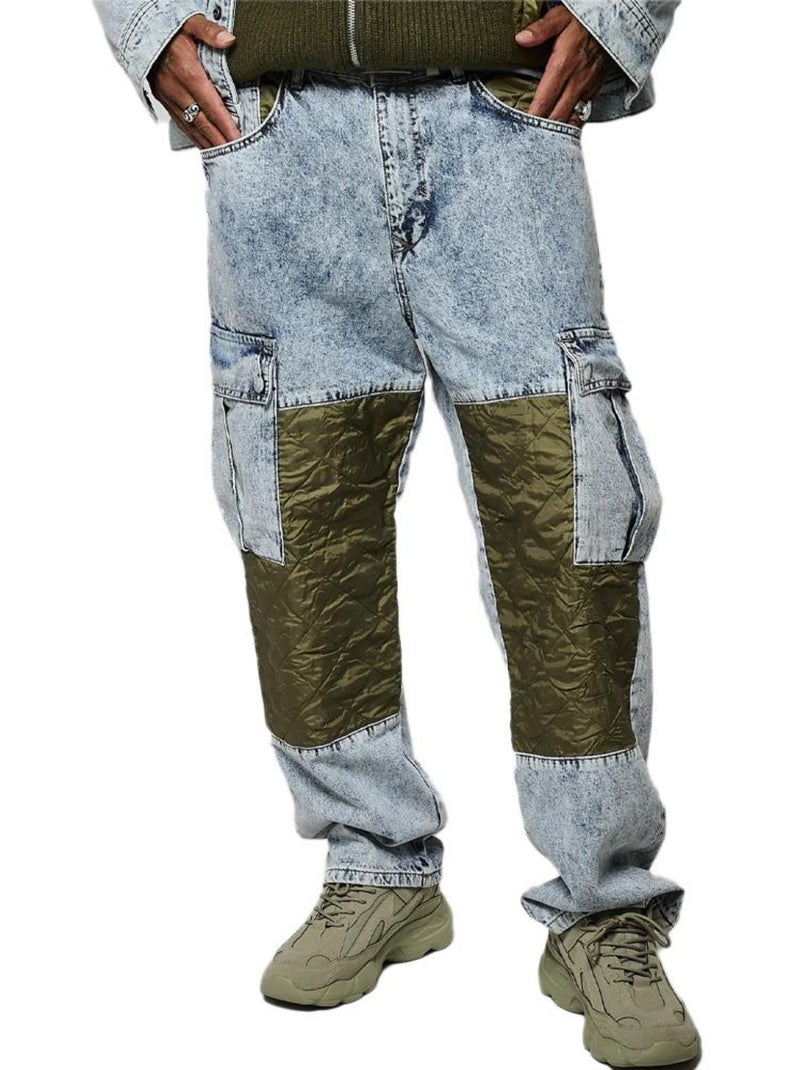 Jeans Kaporal ABEL para Homem Azul/Caqui Verde cáqui claro - Kiabi