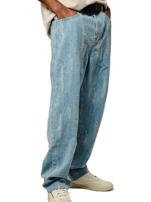 Jeans kaporal arty azul claro folgado para homem - Kiabi Jeans kaporal arty azul claro folgado para homem - Kiabi