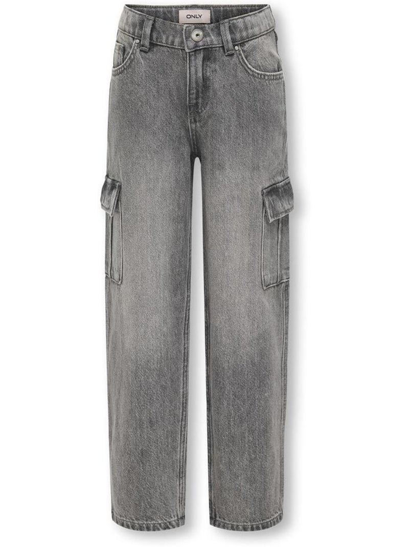 Jeans Largos Cinzentos Harmony para Criança ONLY Cinza-prateado - Kiabi